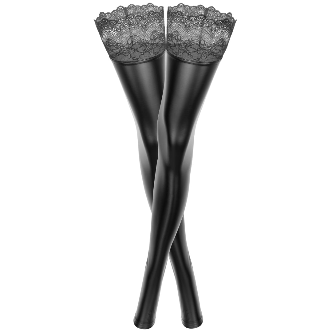 Powerwetlook Stockings Noir Handmade Superstar-2