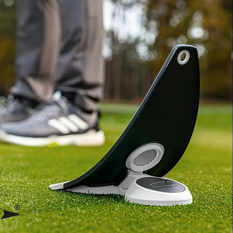 Portable Golf Putting Trainer AutoReturn  Foldable Practice Aid with Alignment