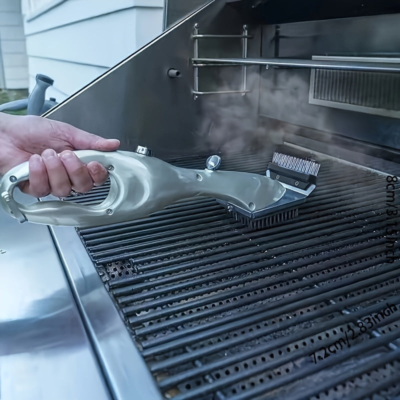 BBQ Grill Cleaner Steam Scrape  Shine