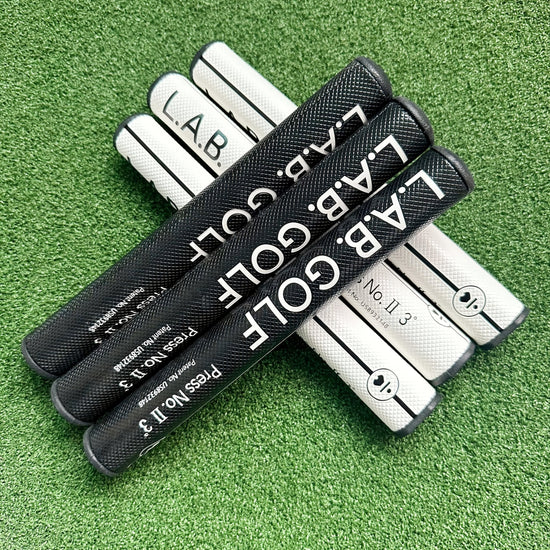1 Set of LAB GOLF PU Putter Grips  Rubber Black  White Press No 3 Ideal for Golf Clubs Golf Equipment  Ergonomic Design  Rubberized Grip