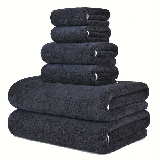 6pcs super soft microfiber bath towel set 2 bath towels 6858 x 1397 cm 2 hand towels 3302 x 762 cm 2 bath towels 348 x 348 cm quick drying highly absorbent and lightweight bath towel set multipurpose for bathing towel set