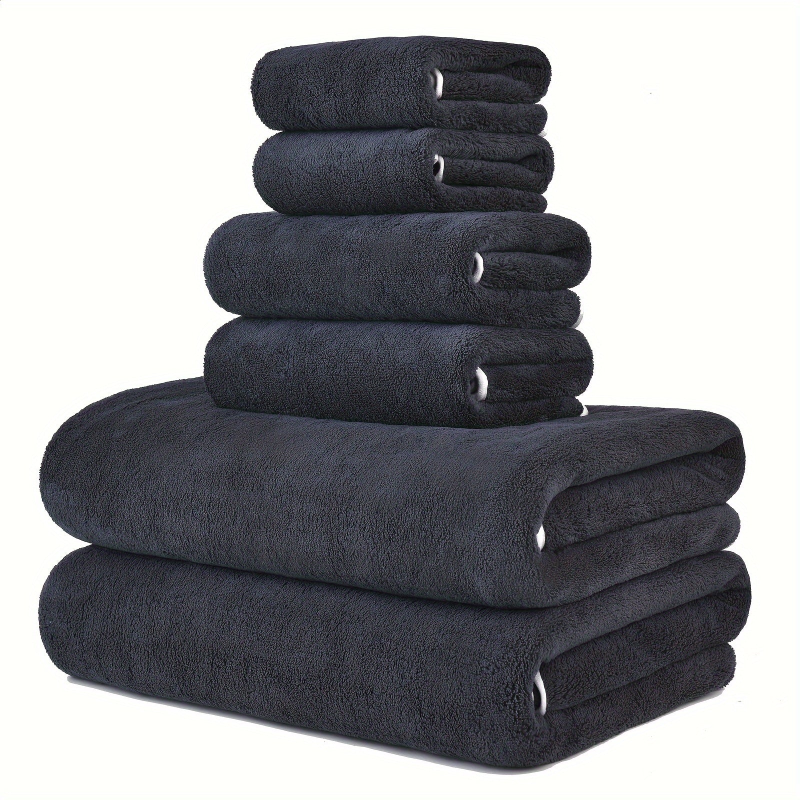 6pcs super soft microfiber bath towel set 2 bath towels 6858 x 1397 cm 2 hand towels 3302 x 762 cm 2 bath towels 348 x 348 cm quick drying highly absorbent and lightweight bath towel set multipurpose for bathing towel set