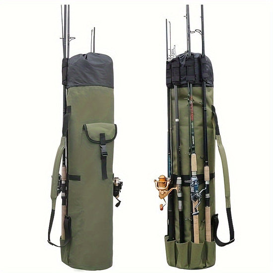 Durable Fishing Rod Bag Durable Green 1pc Fishing Rod Bag  Multifunction Large Capacity High Quality Rod Case Folding Fishing Tackle Carry Bag