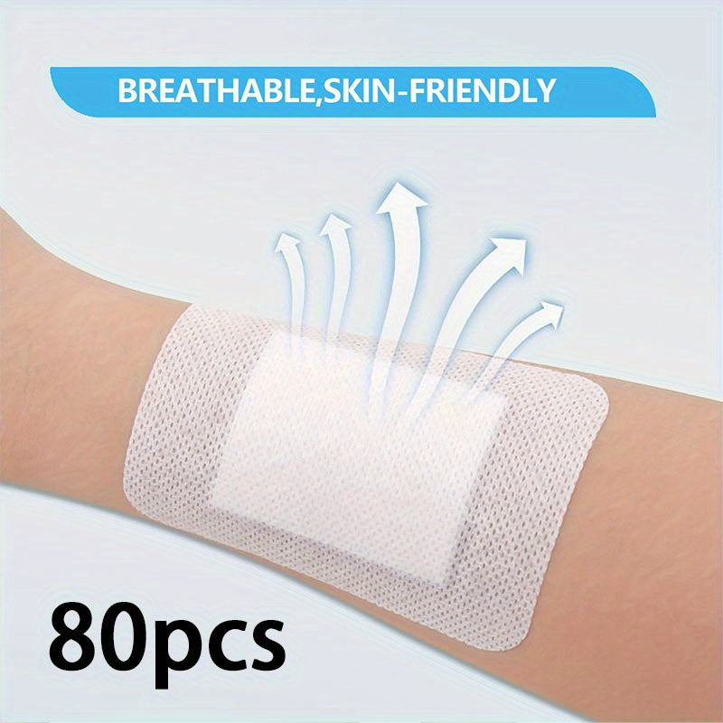 80pcs Breathable SelfAdhesive Wound Dressing Pads  Gentle Adhesion for Easy Bandage Chang Breathable Patches